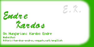 endre kardos business card